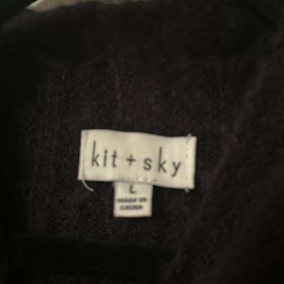 COPY - Kit + Sky Long Sleeve mock Turtleneck Mid Length Black Sweater Dress Siz… - Picture 6 of 8